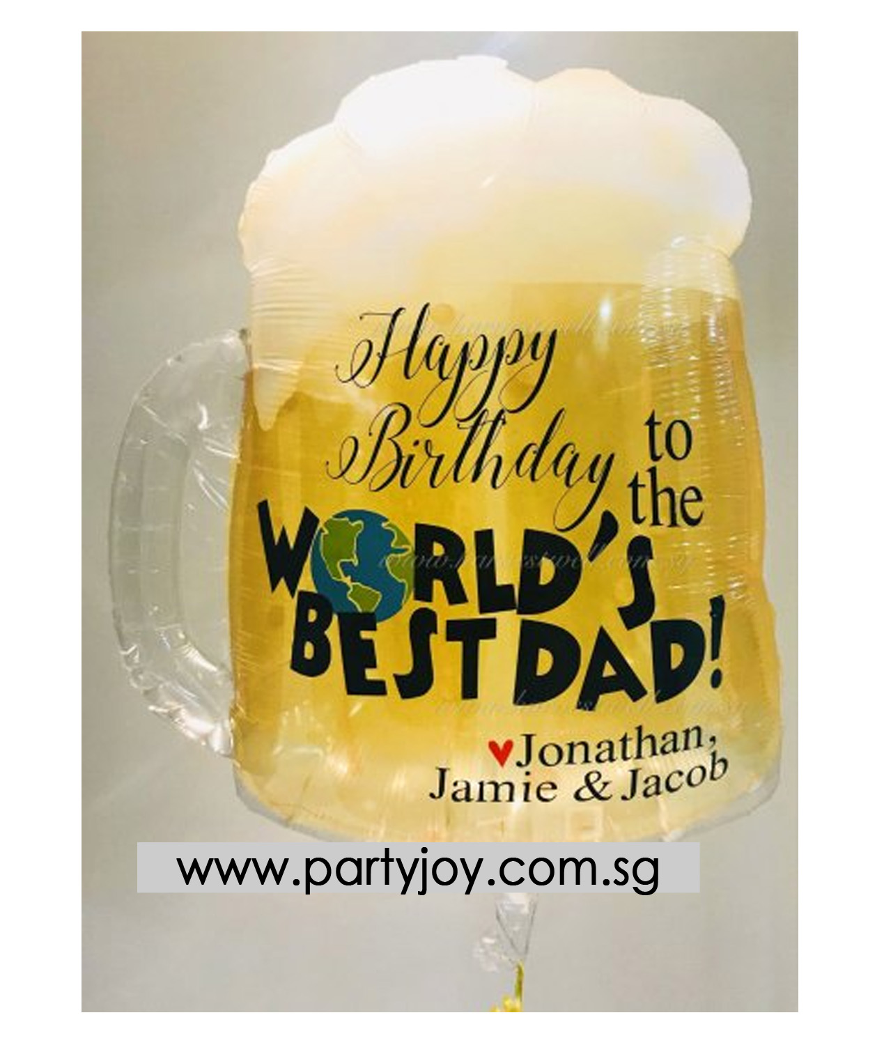 Beer Mug World's Best Dad Customized Balloon